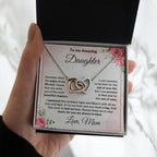 To My Amazing Daughter - I Promise to Love You - Interlocking Hearts Necklace