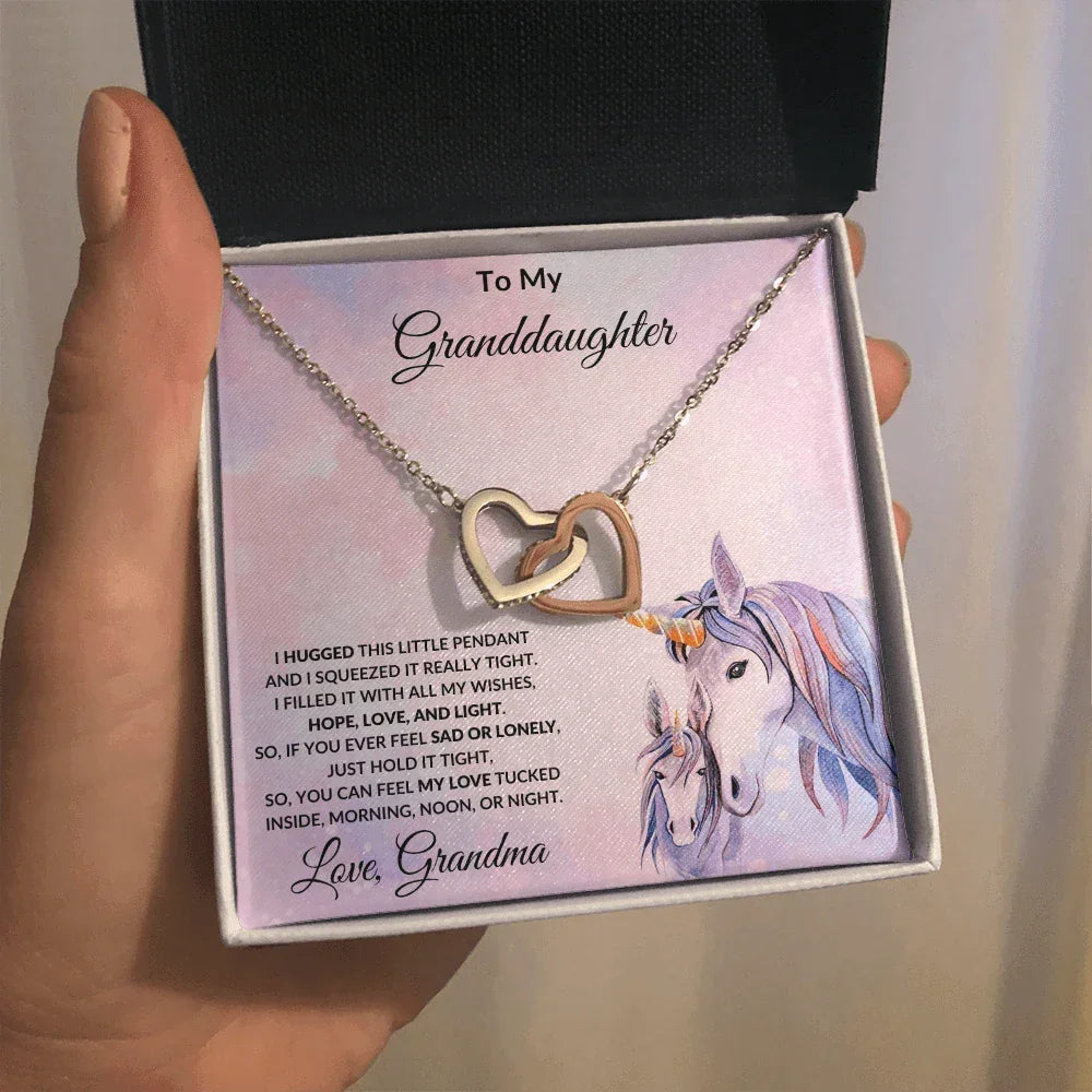 Granddaughter Gift From Grandma Unicorn Message Card