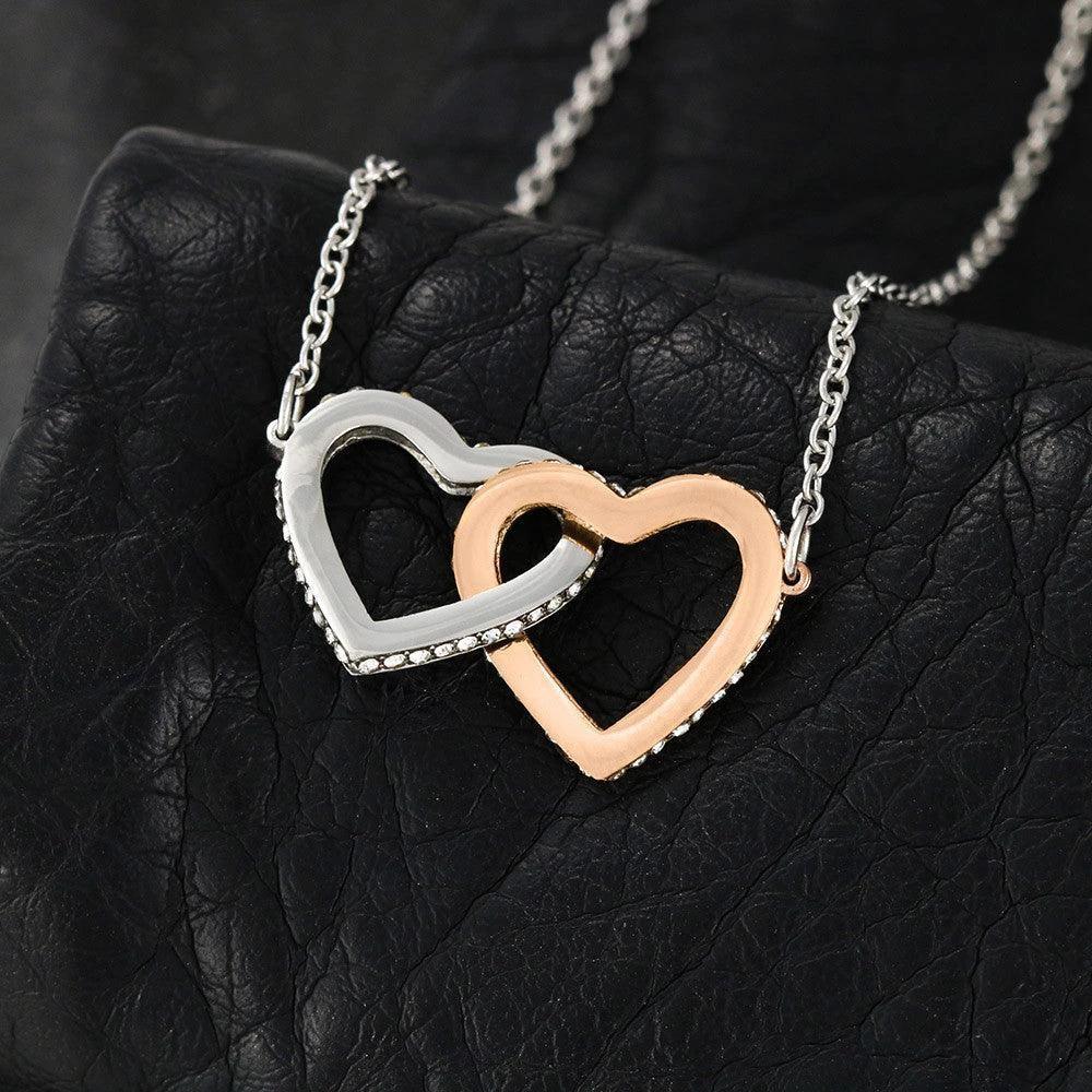 To My Amazing Daughter - I Promise You - Interlocking Hearts Necklace