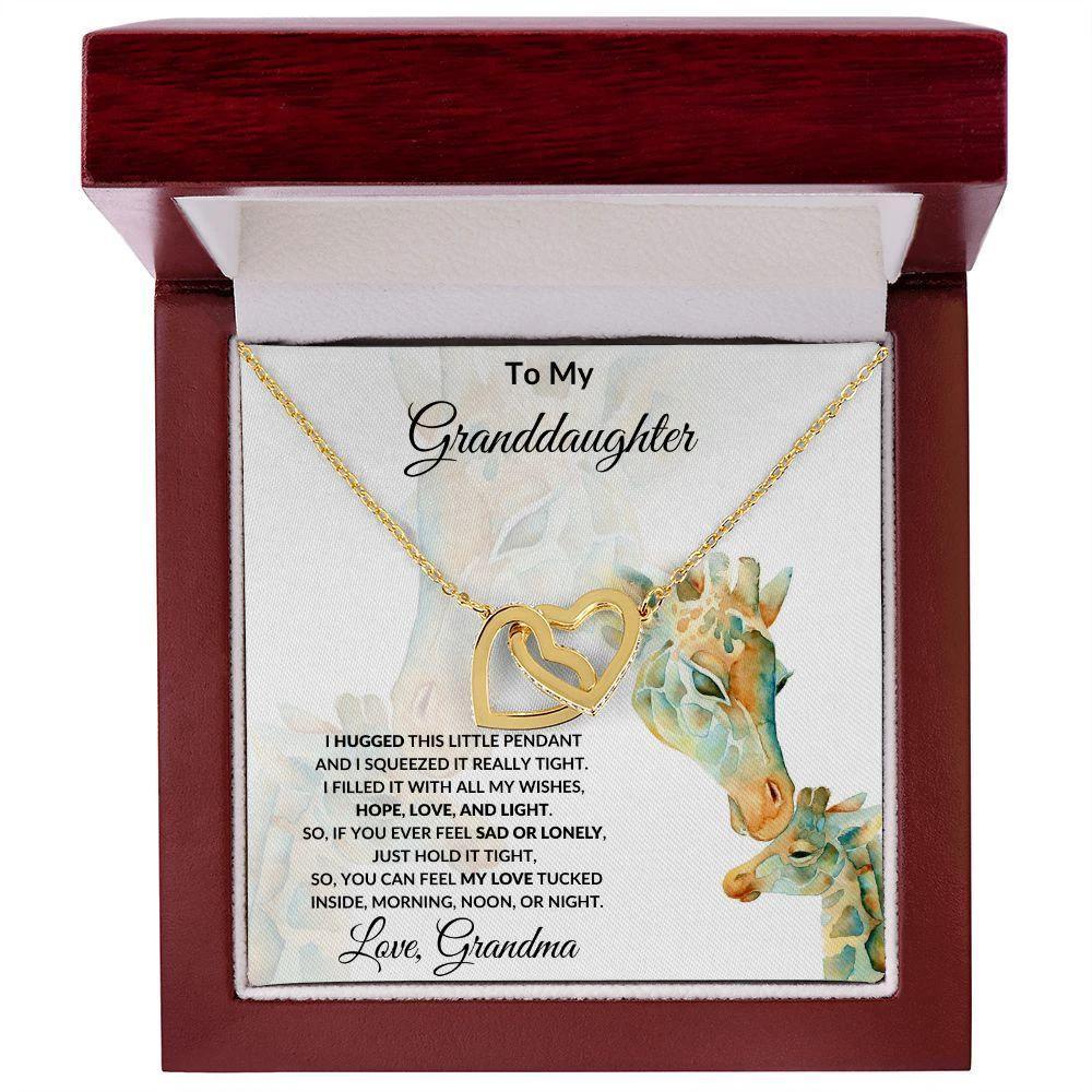To My Granddaughter I Hugged this Pendant and Filled it with Love