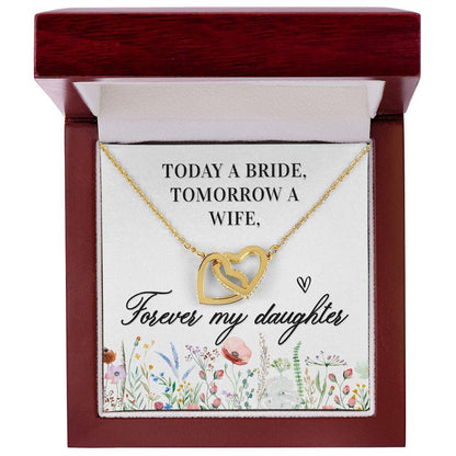 Gift For Daughter - Today a Bride - Interlocking Hearts Necklace - Mallard Moon Gift Shop
