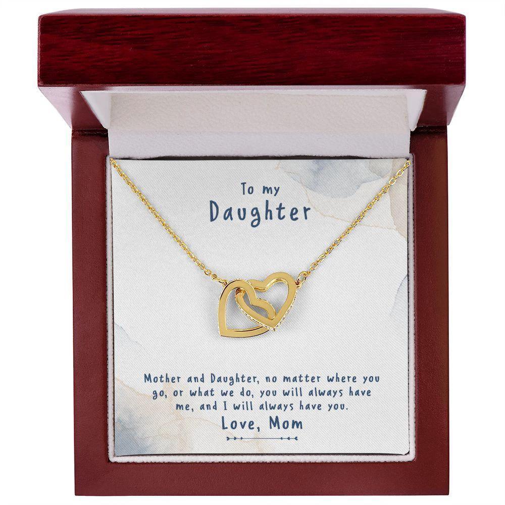 Mother and Daughter Gift Interlocking Hearts Necklace