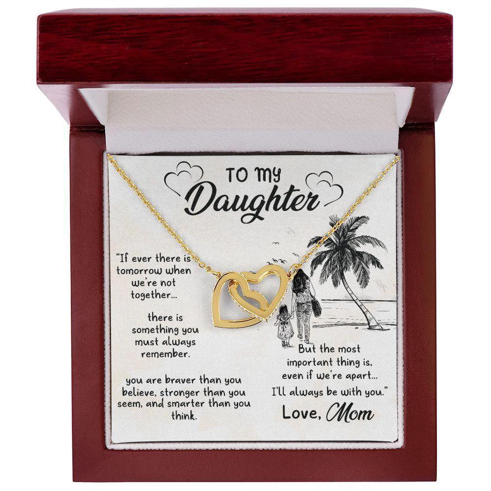 Gift for Daughter From Mom - I'll Always Be With You - Interlocking Hearts Necklace
