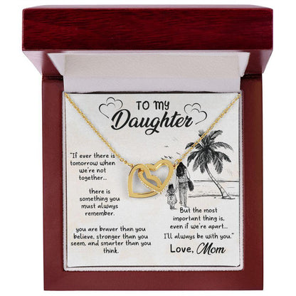 Gift for Daughter - I'll Always Be With You - Interlocking Hearts Necklace - Mallard Moon Gift Shop