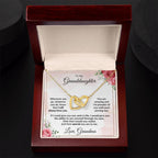 Gift for Amazing Granddaughter Interlocking Hearts Necklace