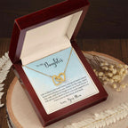 To My Daughter - Learn From Everything Interlocking Hearts Necklace