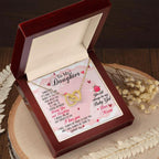 To my Daughter Always be My Baby Girl - Interlocking Hearts Necklace