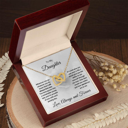 Gift for Daughter - I Will Always Love You - Hearts Pendant Necklace - Mallard Moon Gift Shop