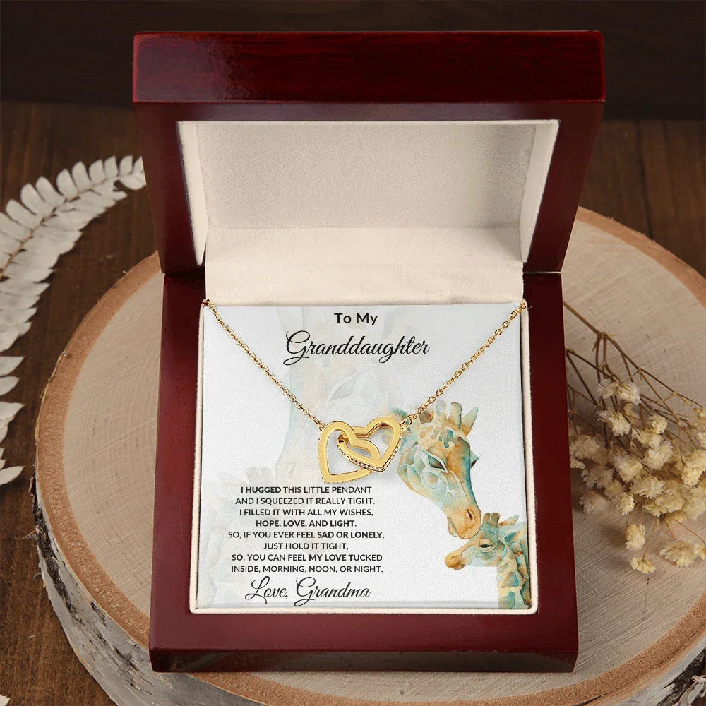 To My Granddaughter I Hugged this Pendant and Filled it with Love