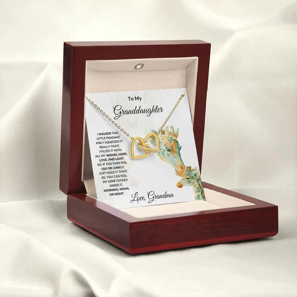 Gift for Granddaughter Interlocking Hearts Necklace