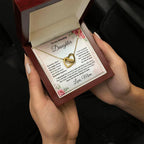 To My Amazing Daughter - I Promise to Love You - Interlocking Hearts Necklace
