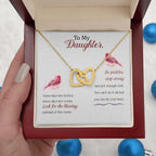 To My Daughter-Some Days Are Better Interlocking Hearts Necklace