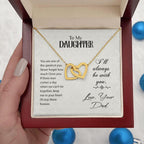 To My Daughter - Greatest Joy - Interlocking Hearts Necklace