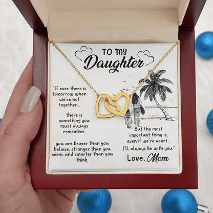 Gift for Daughter - I'll Always Be With You - Interlocking Hearts Necklace - Mallard Moon Gift Shop
