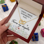 Gift For Daughter - Today a Bride - Interlocking Hearts Necklace