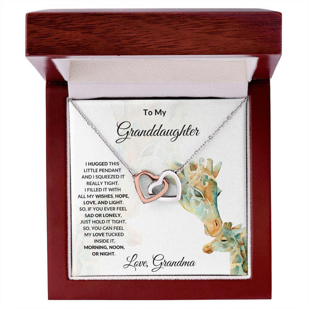 Gift for Granddaughter Interlocking Hearts Necklace
