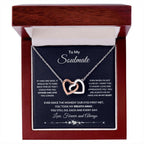 To My Soulmate You Took My Breath Away Interlocking Hearts Pendant Necklace