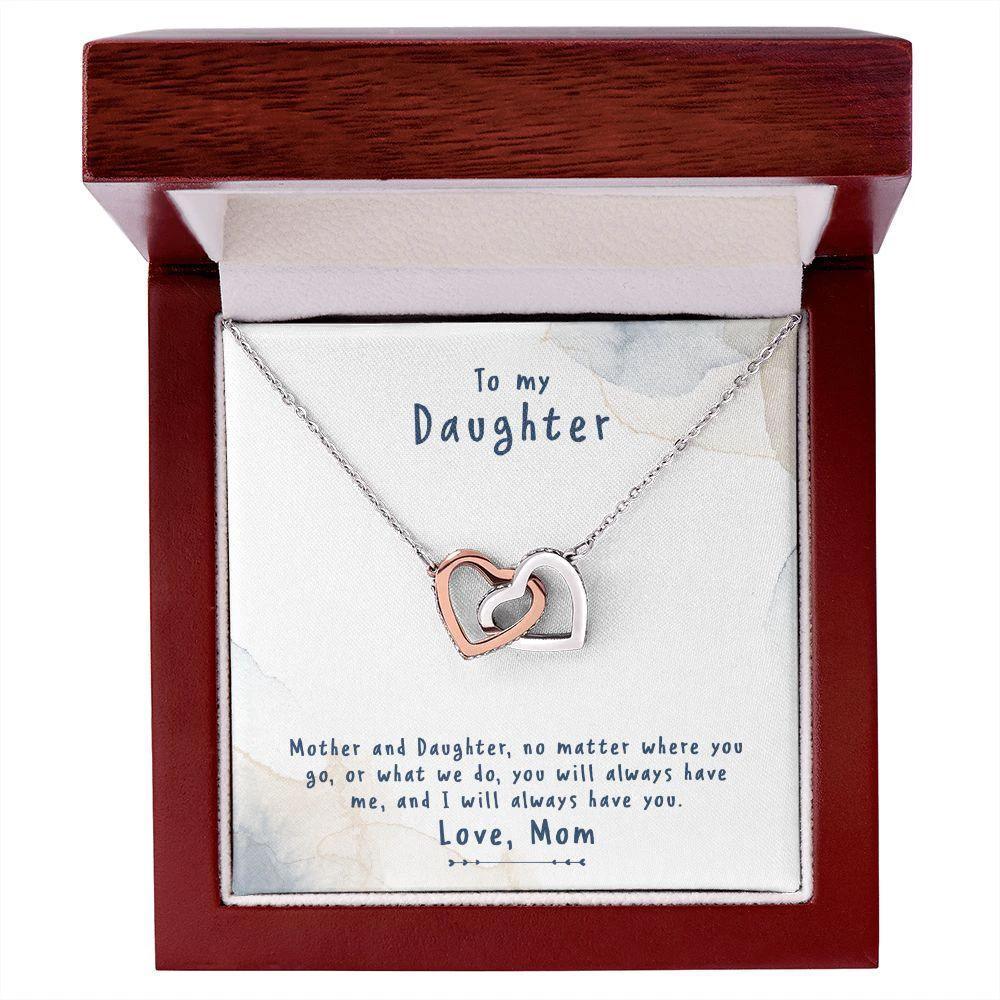 Mother and Daughter Gift Interlocking Hearts Necklace