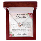 To My Amazing Daughter - I Promise to Love You - Interlocking Hearts Necklace