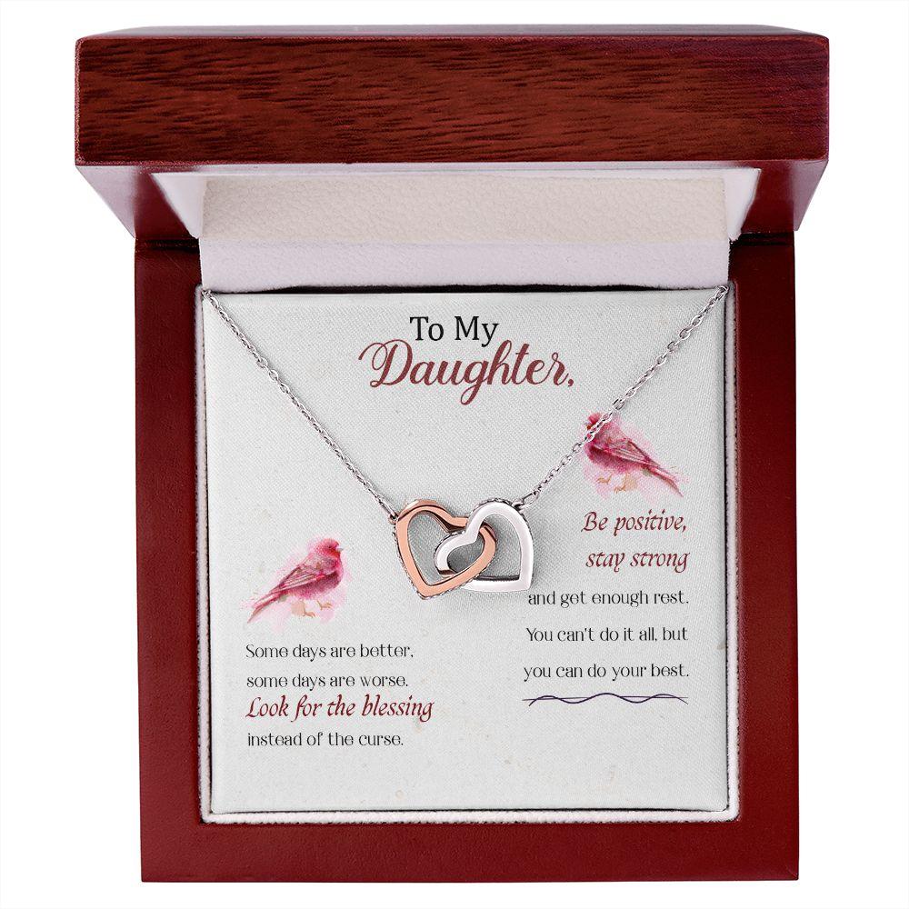 To My Daughter-Some Days Are Better Interlocking Hearts Necklace - Mallard Moon Gift Shop