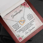 Gift for Amazing Granddaughter Interlocking Hearts Necklace