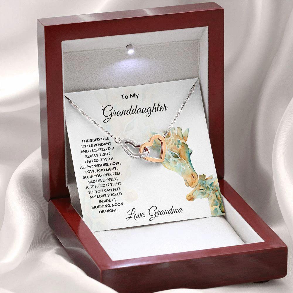 Gift for Granddaughter Interlocking Hearts Necklace