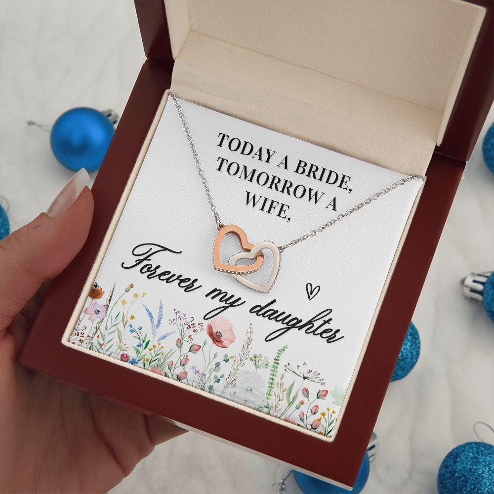 Gift For Daughter - Today a Bride - Interlocking Hearts Necklace - Mallard Moon Gift Shop