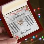 Christmas Gift for Granddaughter Interlocking Hearts Pendant Necklace