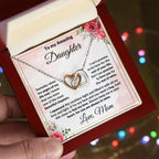 To My Amazing Daughter - I Promise to Love You - Interlocking Hearts Necklace