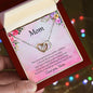 Gift for Mom - Unspoken Words - Interlocking Hearts Necklace Message Card Gift Box - Mallard Moon Gift Shop
