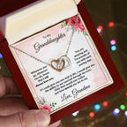 Gift for Amazing Granddaughter Interlocking Hearts Necklace