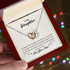 To My Daughter - Pages of Life - Interlocking Hearts Necklace