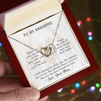 To My Daughter Your Journey in Life Interlocking Hearts Necklace
