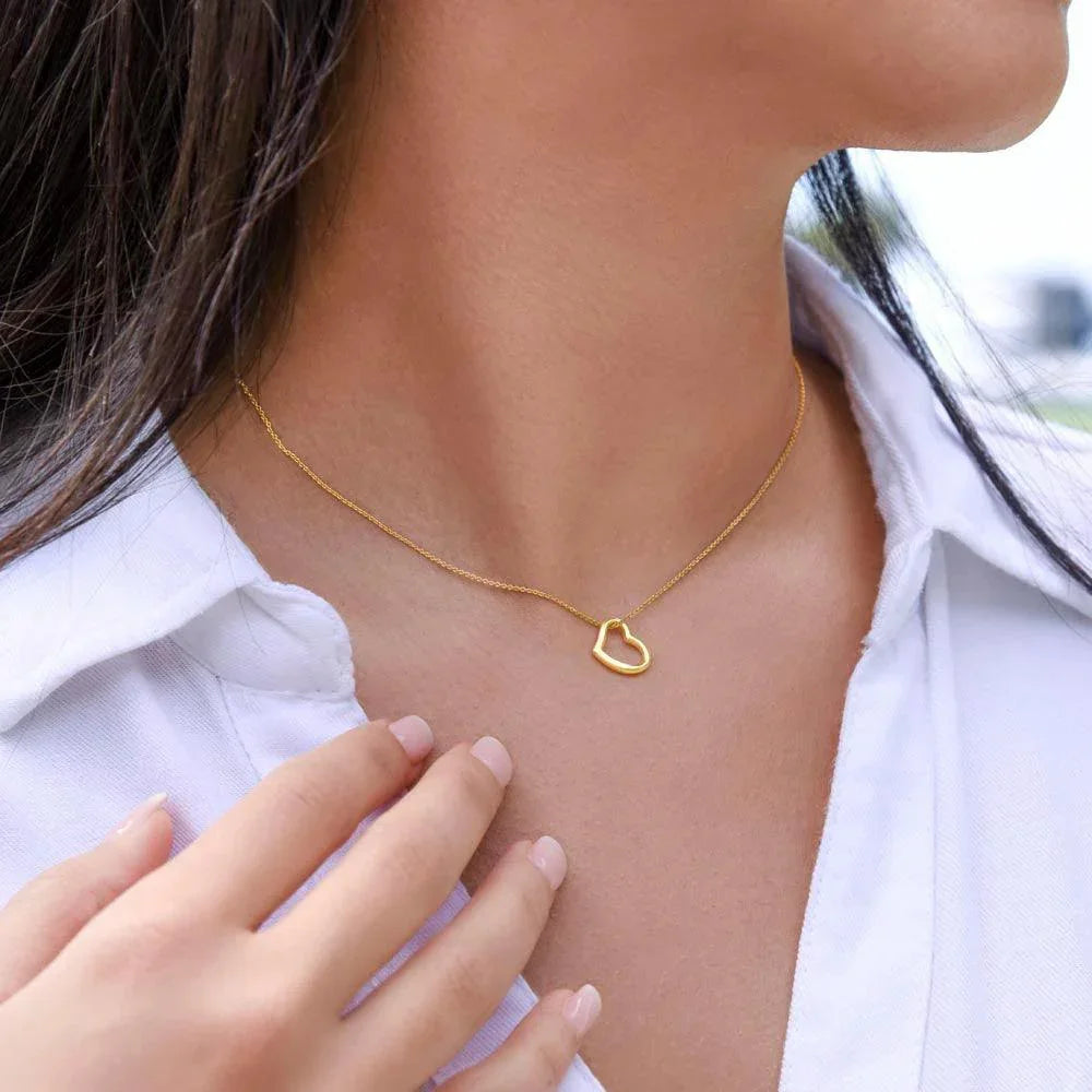 Gift for Unbiological Sister Sterling Silver Heart Pendant Necklace