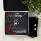 To My Girlfriend - I Love You Every Minute of My Life Forever Love Heart Pendant Necklace and Earring Set