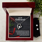 To My Girlfriend - I Love You Every Minute of My Life Forever Love Heart Pendant Necklace and Earring Set