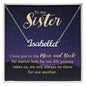 To My Sister, I Love You to the Moon and Back Personalized Name Necklace - Mallard Moon Gift Shop