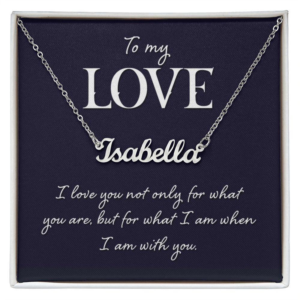 To My Love Personalized Name Necklace