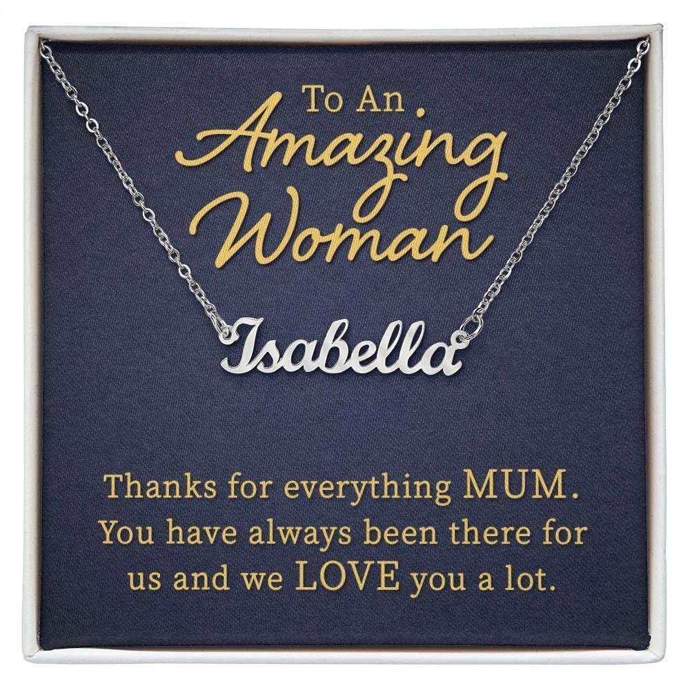 To An Amazing Mum Personalized Name Necklace