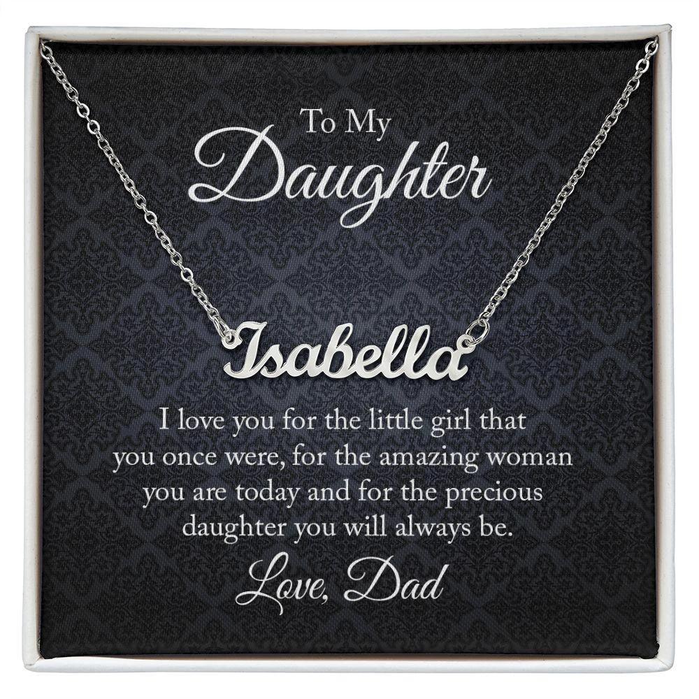 To My Daughter Personalized Name Necklace