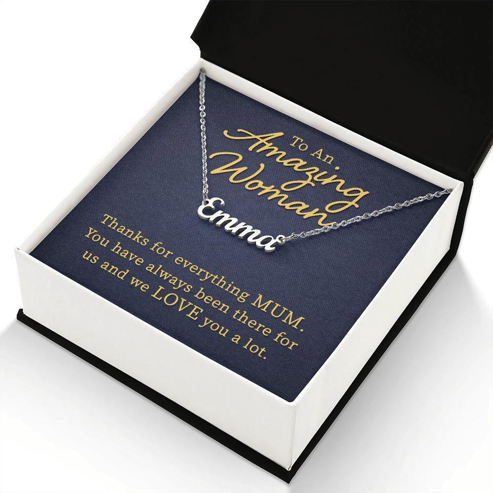 To An Amazing Mum Personalized Name Necklace