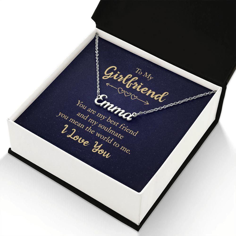 To My Girlfriend - You Are My Best Friend - Personalized Name Necklace