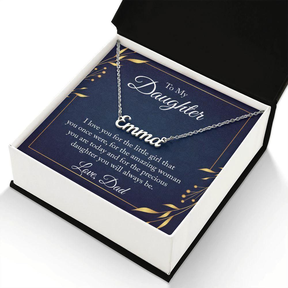 Daughter Gift Personalized Name Necklace