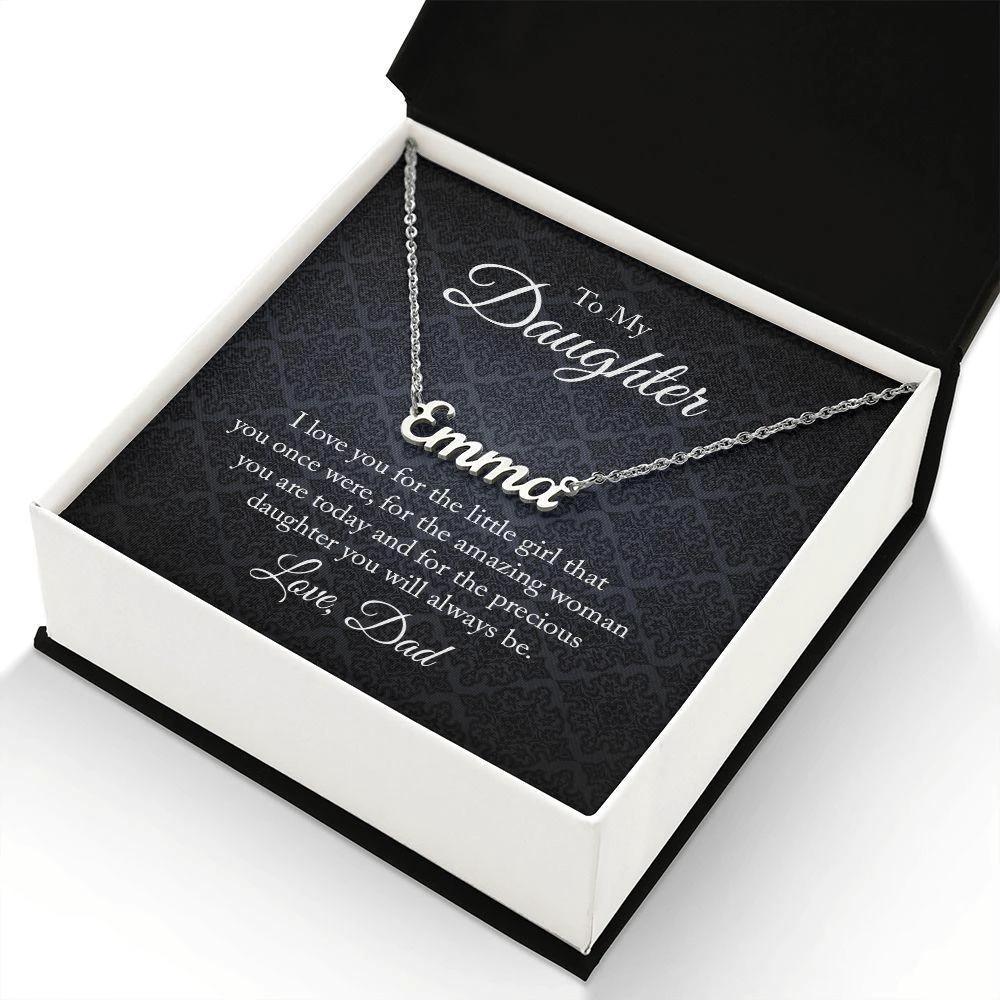 To My Daughter Personalized Name Necklace