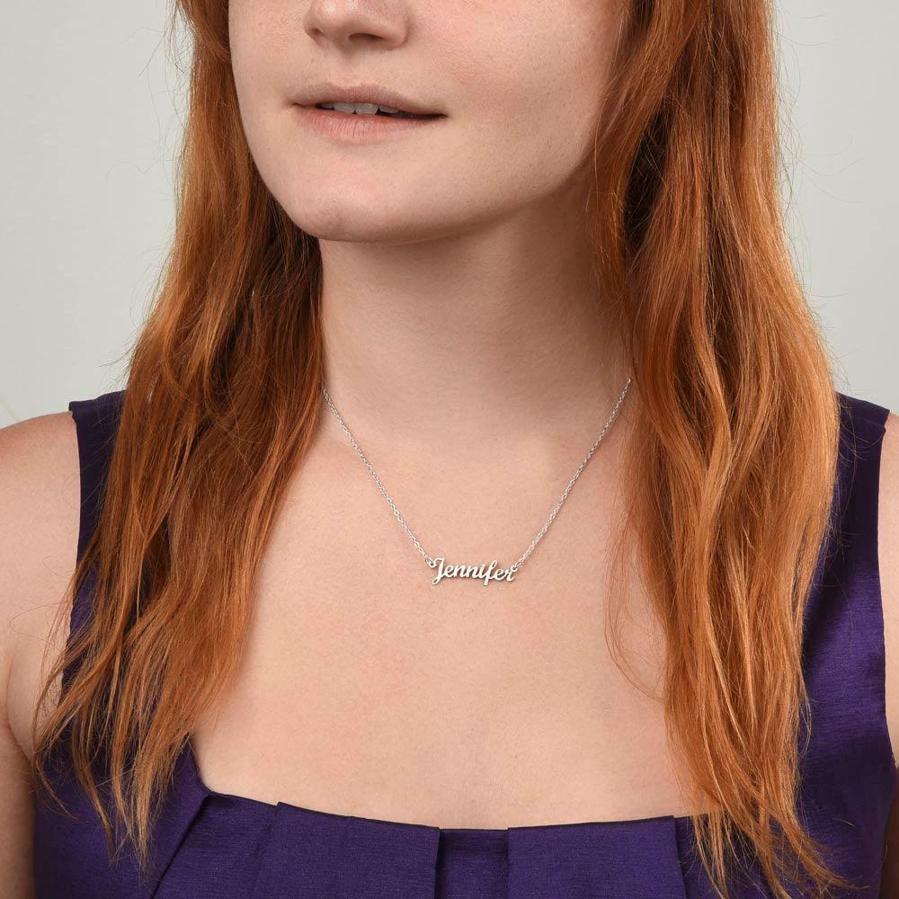 To My Daughter - I Love You, Dad - Personalized Name Necklace