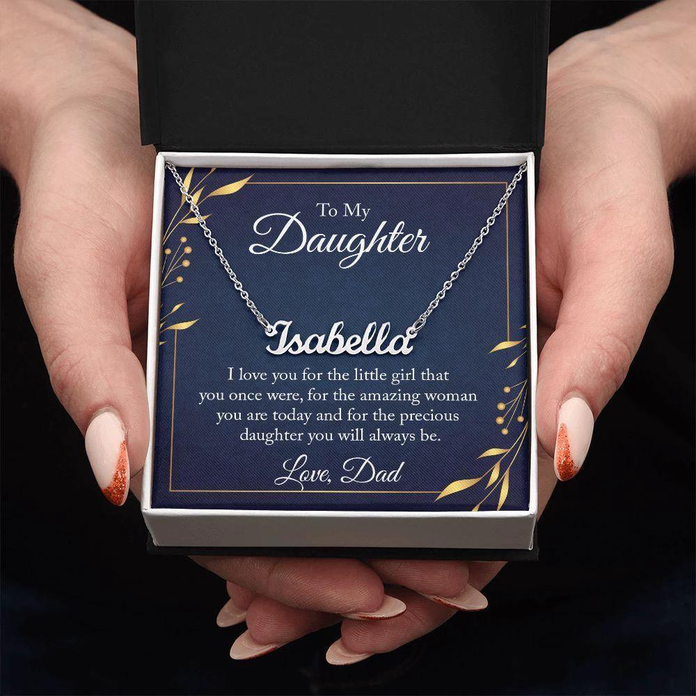 Daughter Gift Personalized Name Necklace