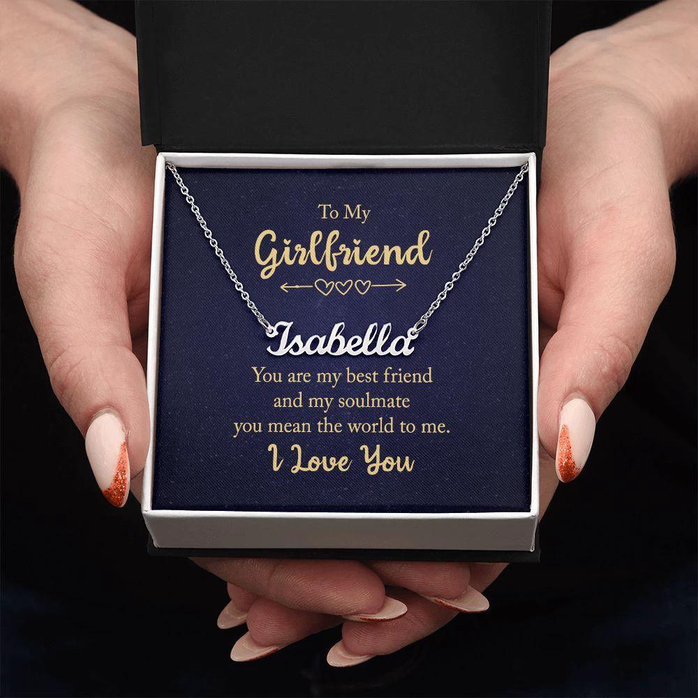 To My Girlfriend - You Are My Best Friend - Personalized Name Necklace