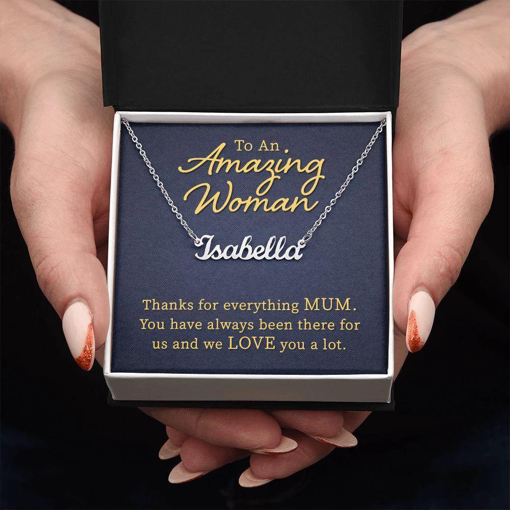 To An Amazing Mum Personalized Name Necklace