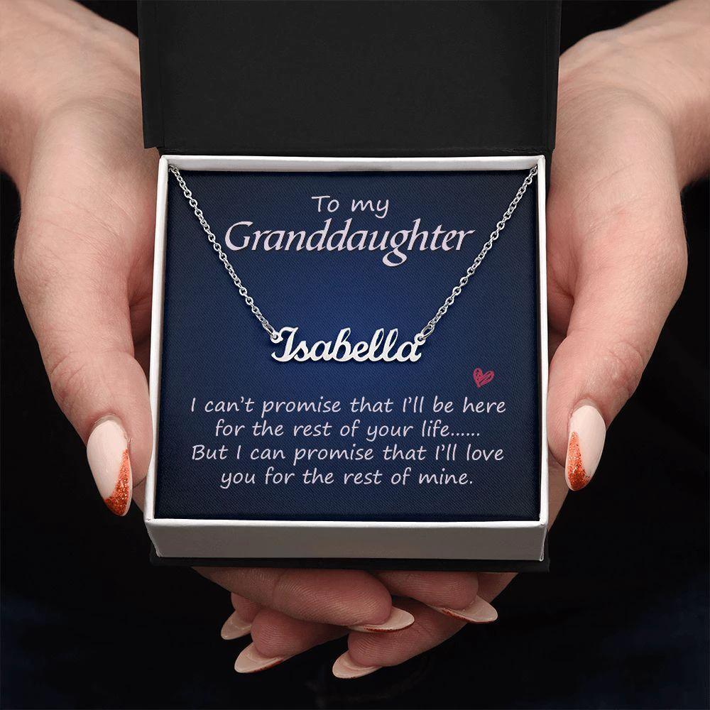 To My Granddaughter Personalized Name Necklace