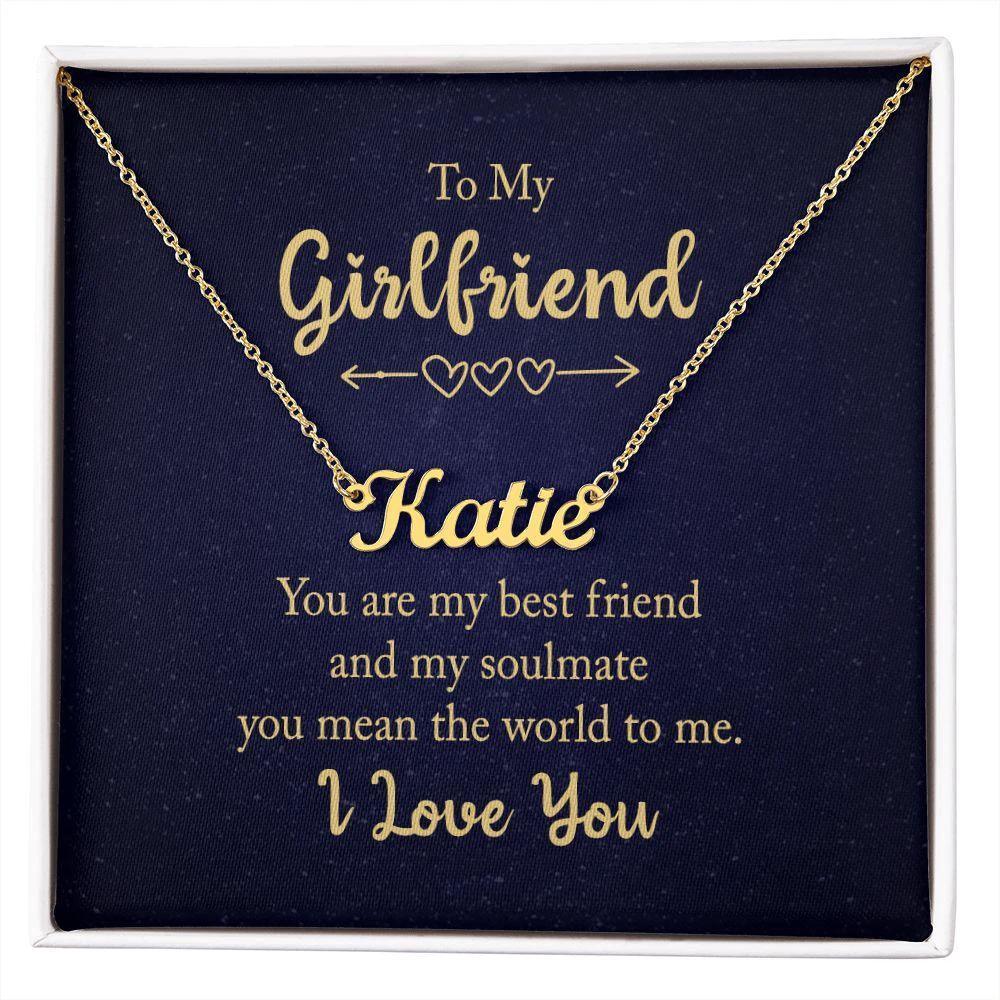 To My Girlfriend - You Are My Best Friend - Personalized Name Necklace